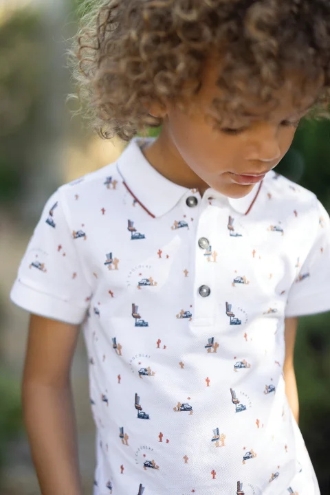 T-shirt blanc avec imprimé
