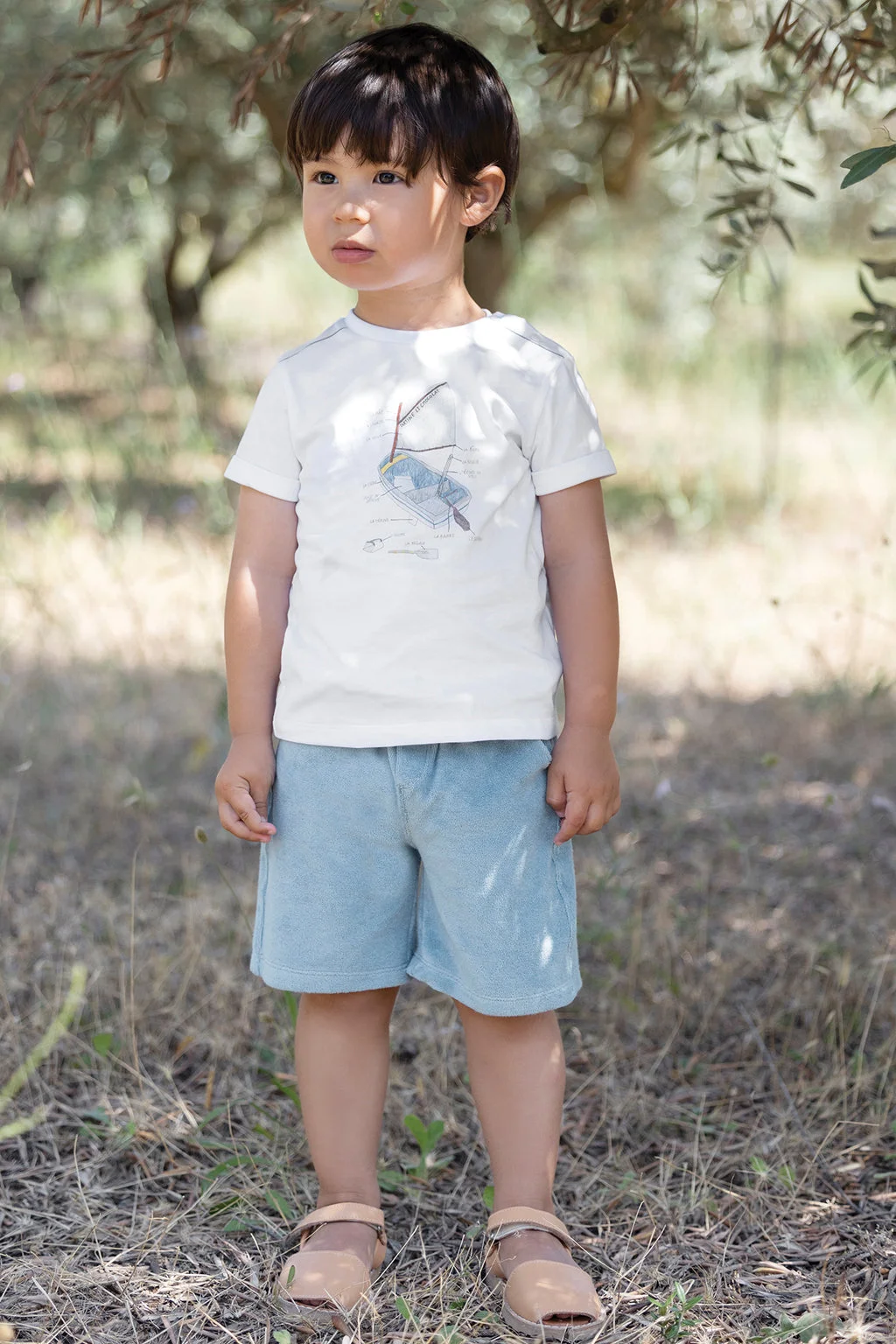 T-Shirt blanc et bleu